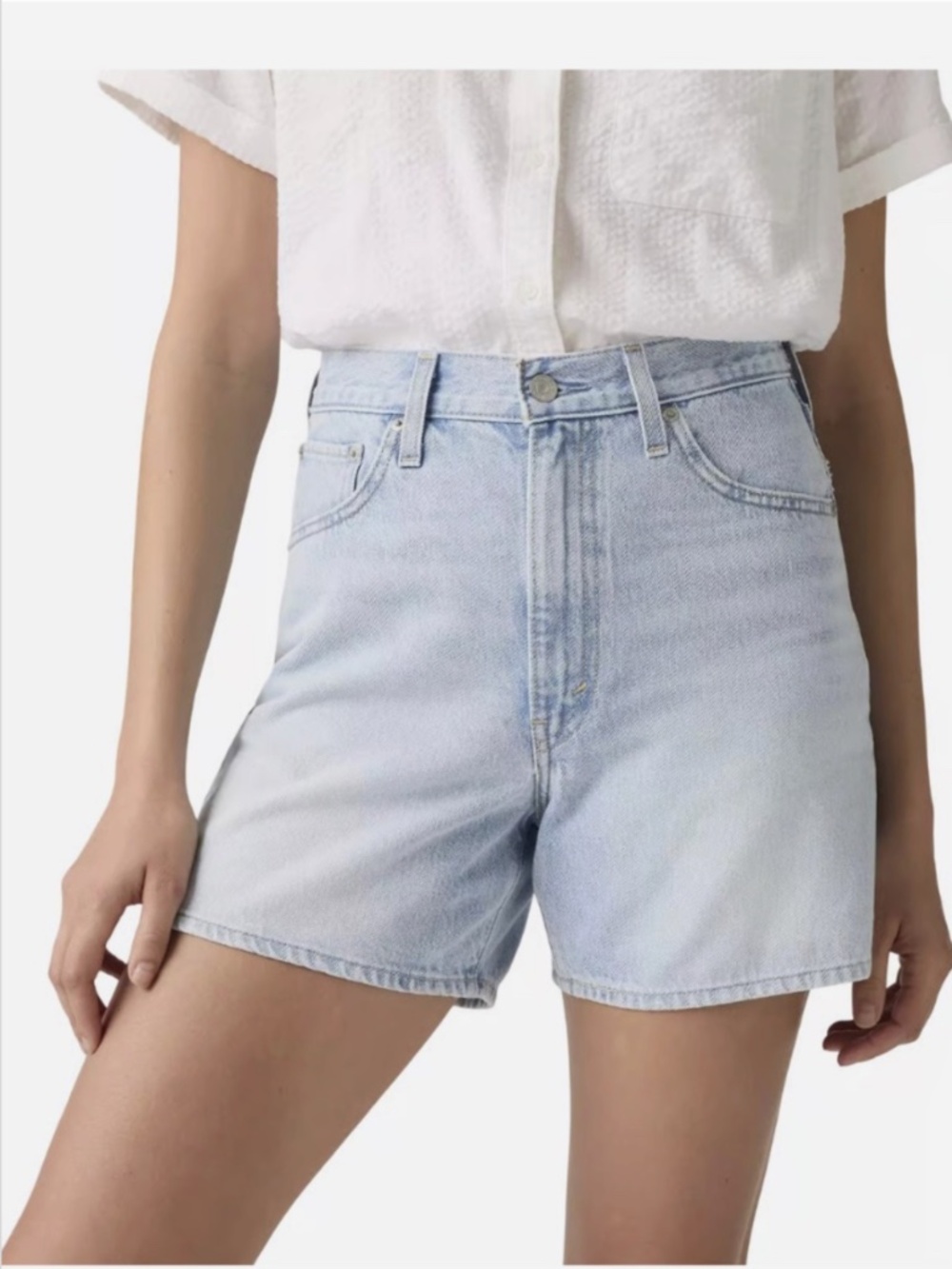 Levi's High Rise Baggy Linen+ Denim Lightweight Women's Shorts